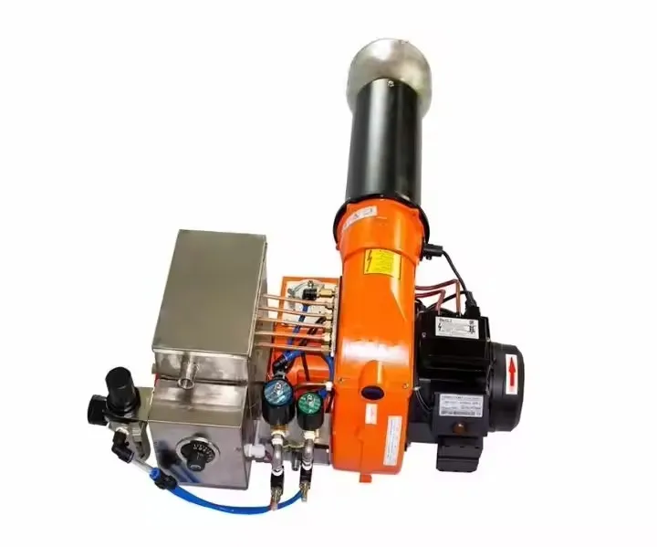 345KW Double Stage Heavy Oil Burner New Waste Oil Air Atomized Fuel Heater With Powder Coating Valves For Boiler Restaurant Use