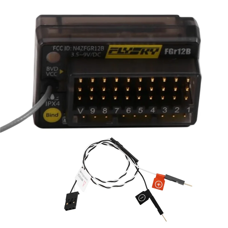 FBIL-FLYSKY Fgr12b 2.4Ghz 12CH RC Receiver PWM PPM Ibus Interface For AFHDS3 Transmitters RF Modules PL18 NB4 NB4 Lite FRM 302