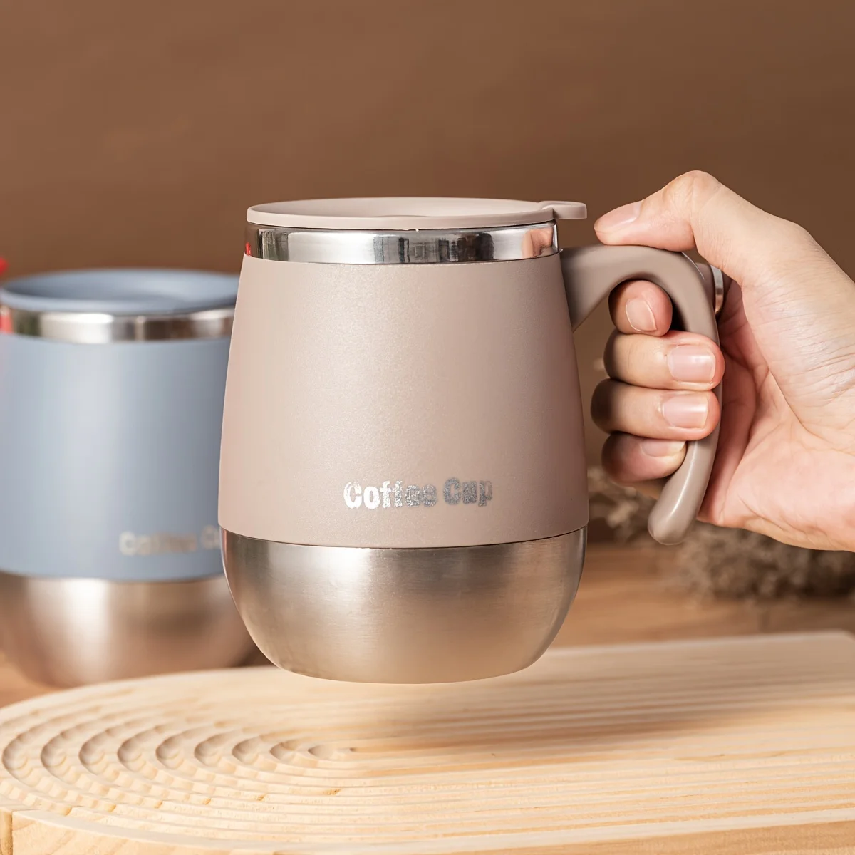 500ml Stainless Steel Coffee Mug with Lid,Double Wall Insulated Travel Thermos Cup,Heat-Resistant for Camping,Gift for Women Men