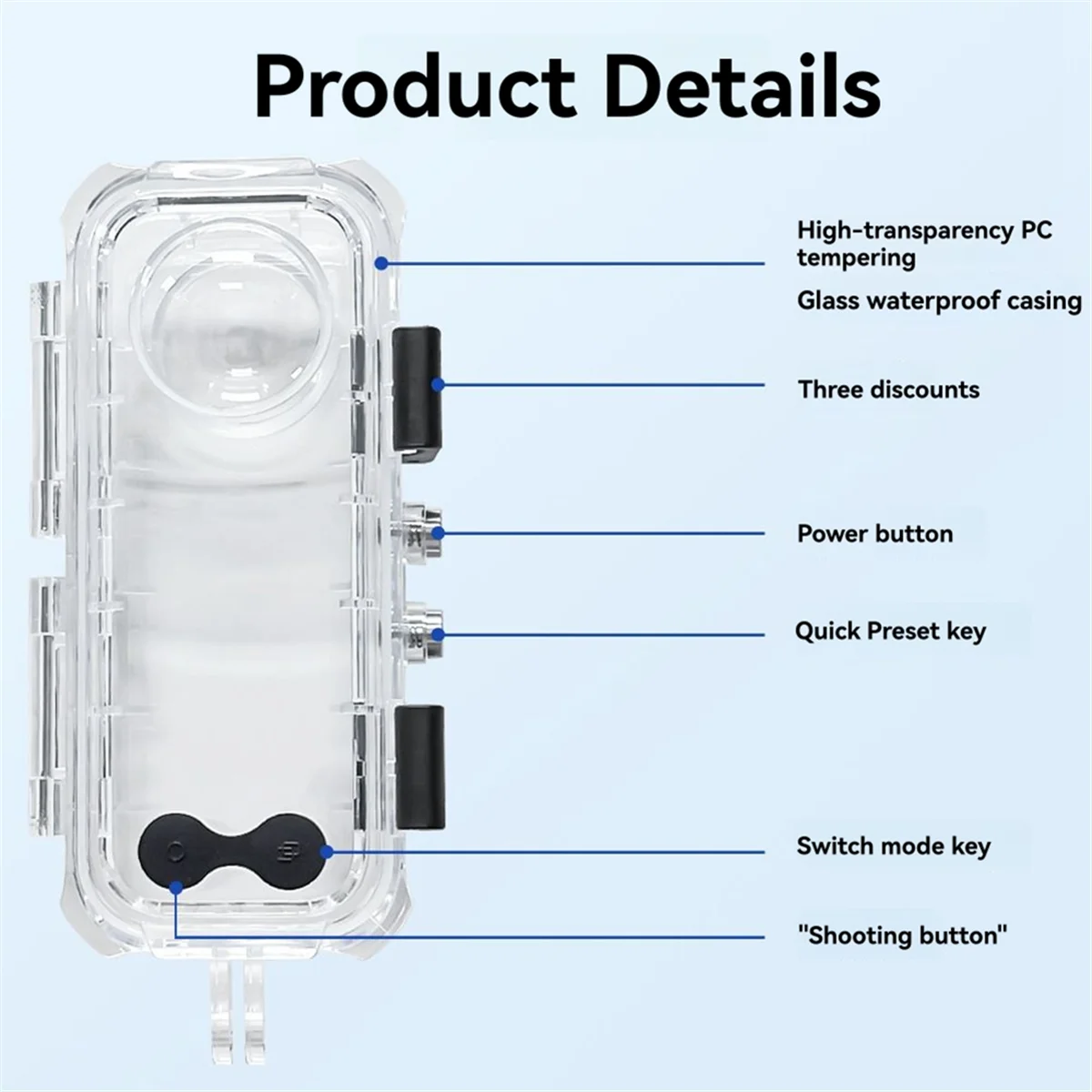 

2025 + Case for X5 Waterproof Housing Cover for X5 Camera Case Underwater 60M Dive Accessories