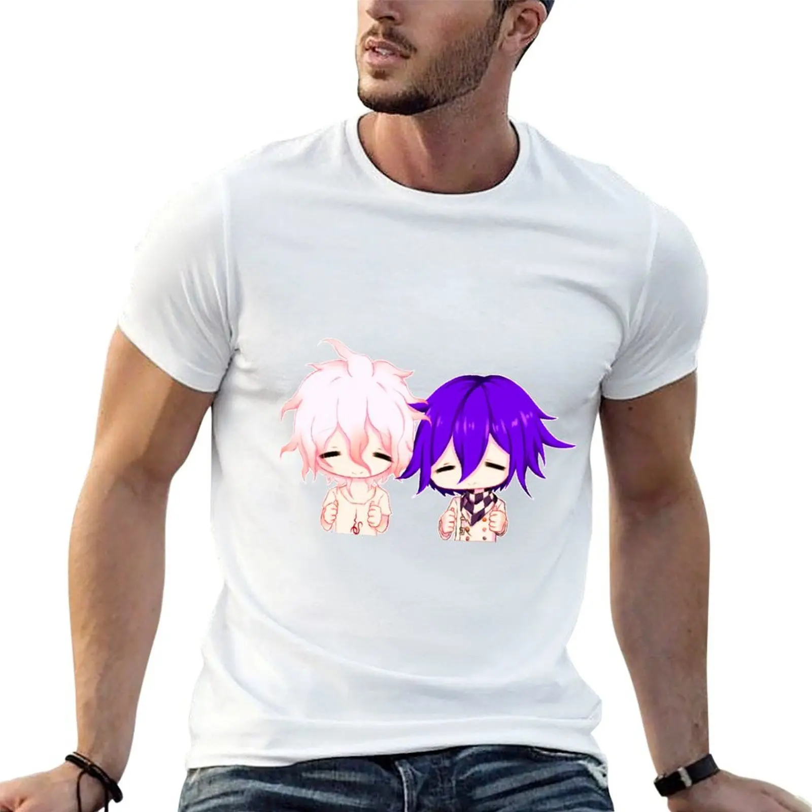 

Komaeda Nagito and Kokichi Ouma [KomaIchi] Danganronpa T-Shirt man t shirt cotton high quality t shirts for man cotton T-Shirt
