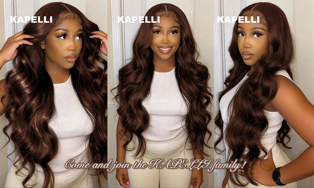 Body Wave Echthaar-Bündel mit 4x4 13x4 Frontal Deep Middle Part HD Lace Closure 12A Brasilianisches Rohhaar-Bündel mit Verschlüssen – Detail 8