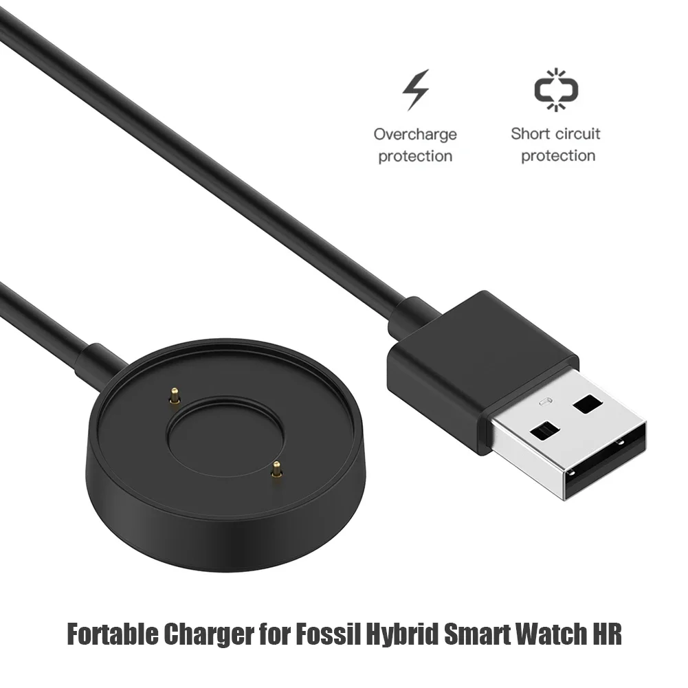 3 Feet Cable USB Charger Small Element Elegant Watch Comfortable for Fossil Hybrid HR Smartwatch Fast Charging Cord