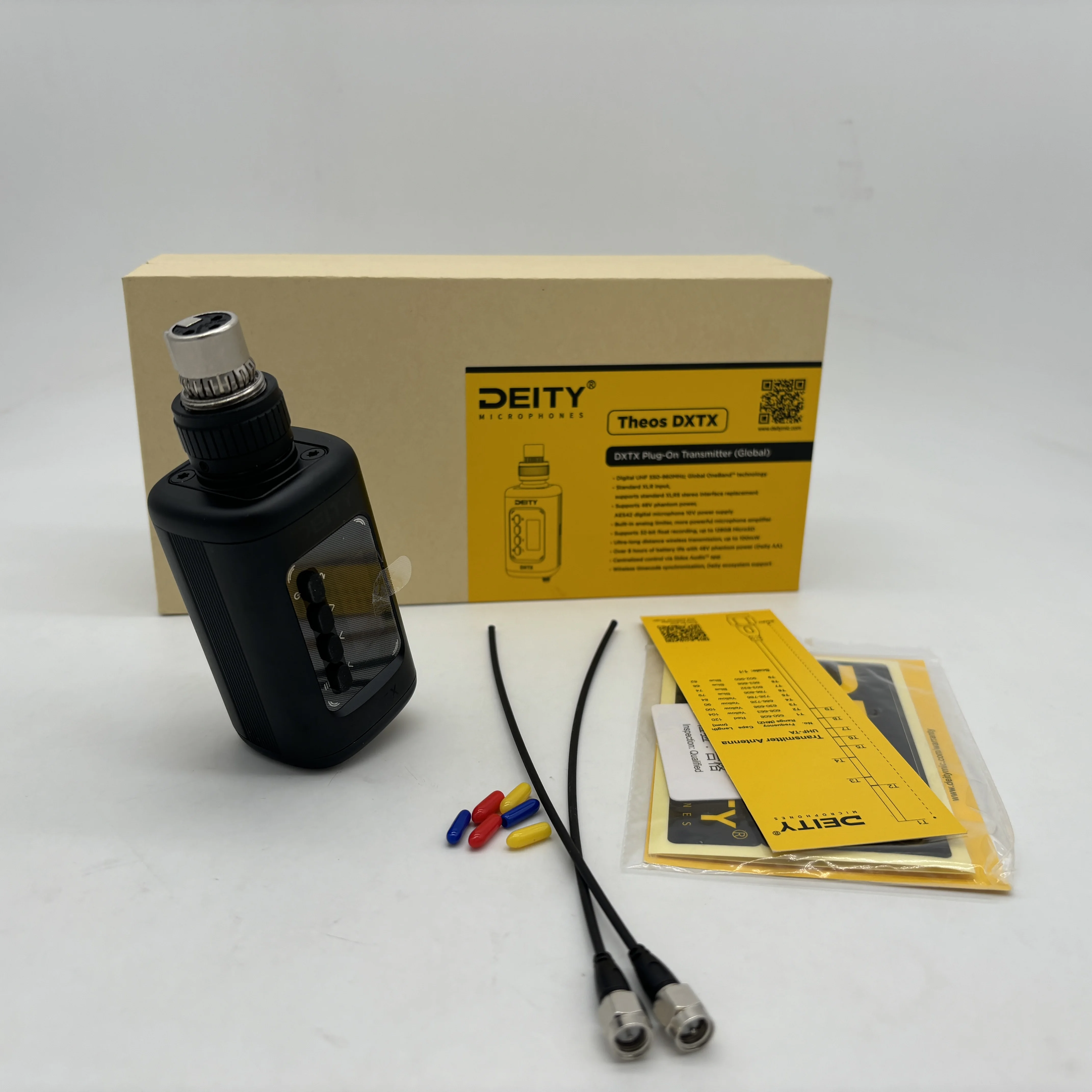 DEITY THEOS DXTX UHF Digital Wireless Transmitter and  DEITY D2RX Dual Channel Receiver with 32-bit float recording