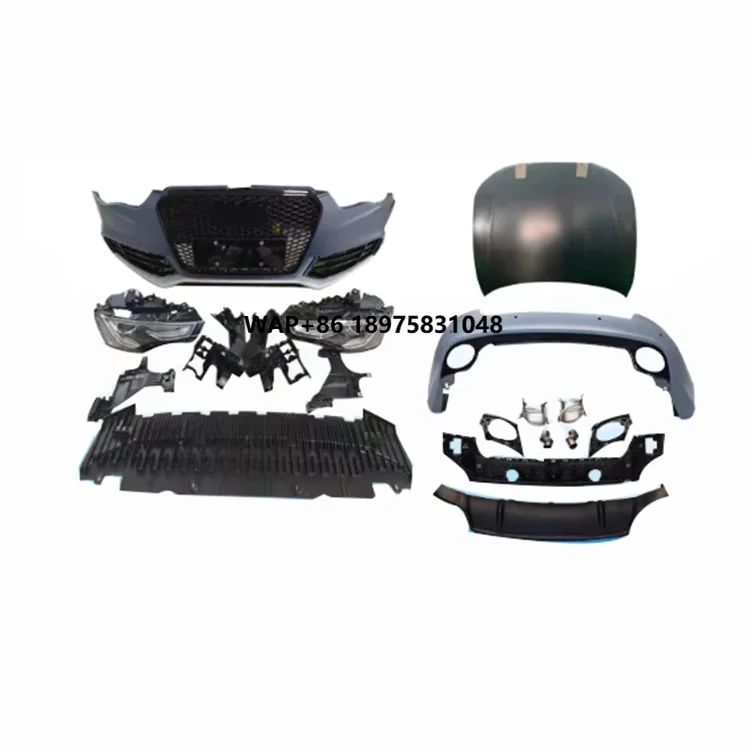 Popular Fashion Old Car Upgrade to New Style Front Bodykit With Front Bumper Head Lamp Hood for A5 B8 Upgrade RS5 B8.5