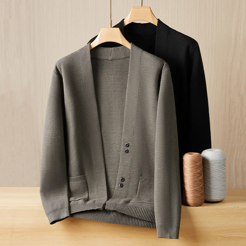 New Arrival Suepr Large Autumn Men's Fashionable Casual Knitted Cardigan Cloak Jacket Plus Size L XL XXL 3XL 4XL 5XL 6XL 7XL 8XL