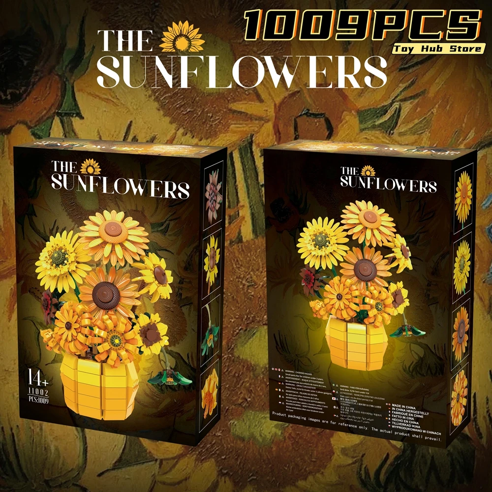 Moc Zonnebloem Bloemboeket Vaas Model Bricks Set Idee Woondecoratie Kinderen Bouwstenen Educatief Speelgoed Vakantiecadeaus