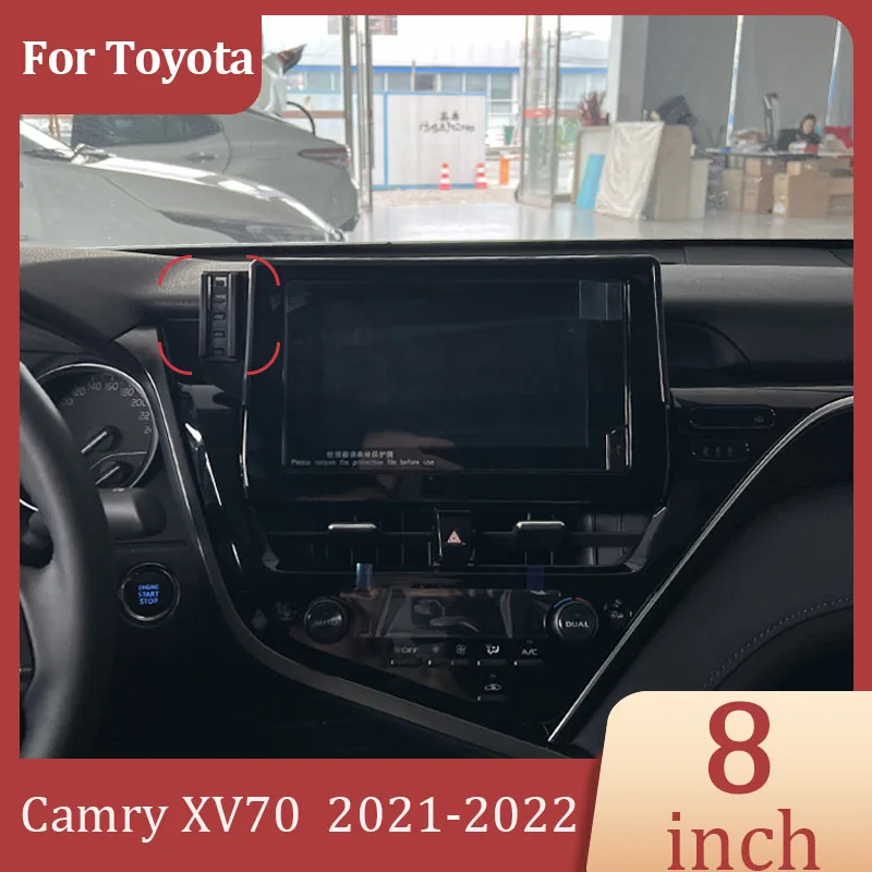 

For Toyota Camry XV70 2021-2022 Car Phone Holder DIY Projection Screen Wireless Charger Central Control Screen 8 Inch Fixed Base