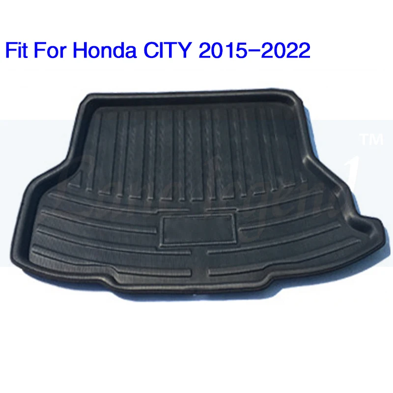 Accessories For Honda CITY 2015-2022 Car Rear Trunk Liner Cargo Boot Mat Floor Tray Mud Kick Protector Carpet