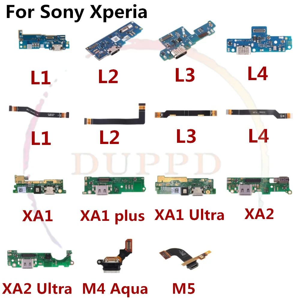 Original USB Dock Charging LCD Connector Port Charger Board Flex Cable For Sony Xperia L1 L2 L3 L4 XA XA1 XA2 Plus M4 Aqua M5