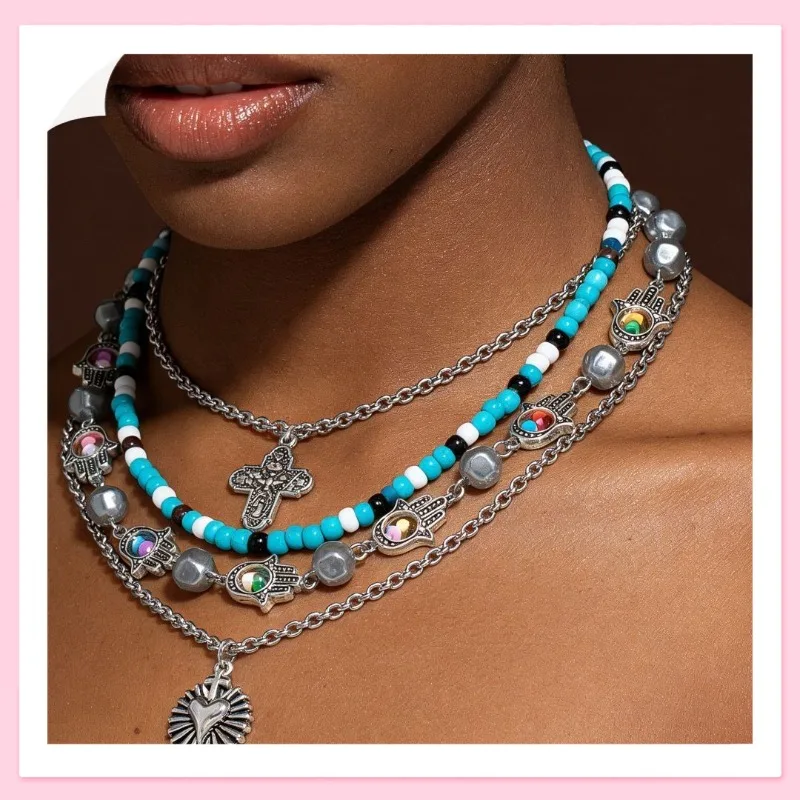 

Новинка! Модное многослойное ожерелье-цепочка в ретро-стиле с простым дизайном, универсальное, персонализированное, на ключицы.