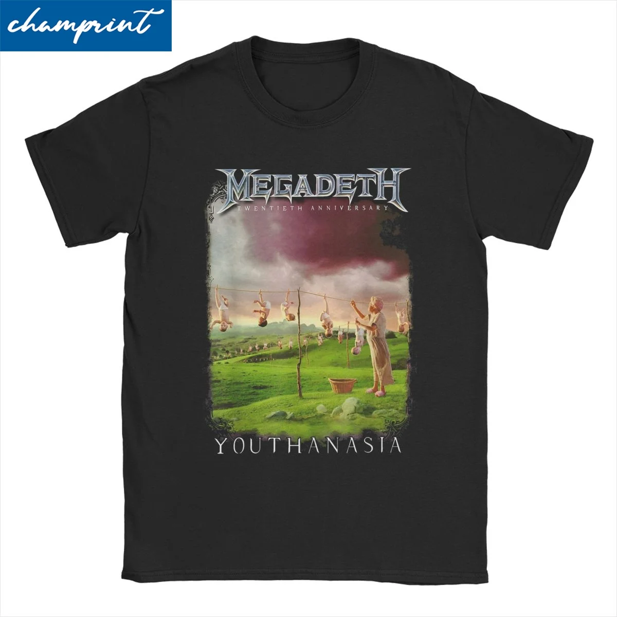 

Футболка Youthanasia с металлической рок-группой для мужчин и женщин, новинка, 100% хлопок, футболки с круглым вырезом, искусственная кожа 4XL 5XL 6XL