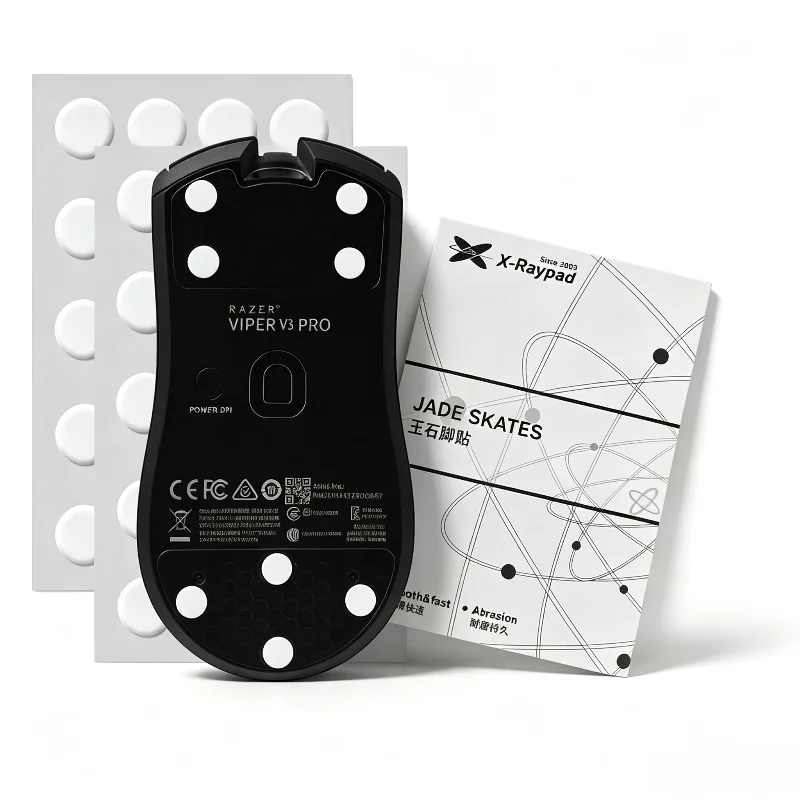 40pc X-raypad – Jade Speed Diy Mouse Skates Universal D6.0/6.5mm Ptfe Dots 9.5mm Jade Donuts Esport Foot Pad
