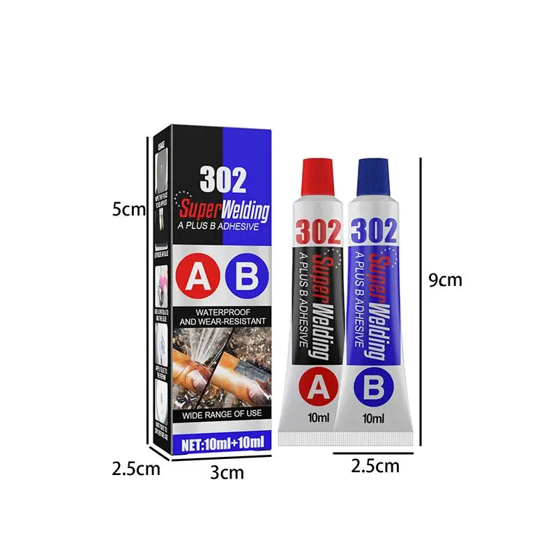 Strong Metal Repair Glue High Strength Cold Welding Glue Magic Plastic Repair Casting Adhesive Heat Resistance AB Glue Sealant