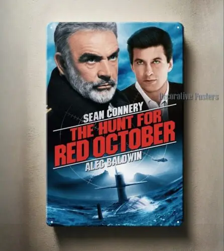 The Hunt for Red October Movie Metallposter, Blechschild, 20 x 30 cm, Sammelplatte