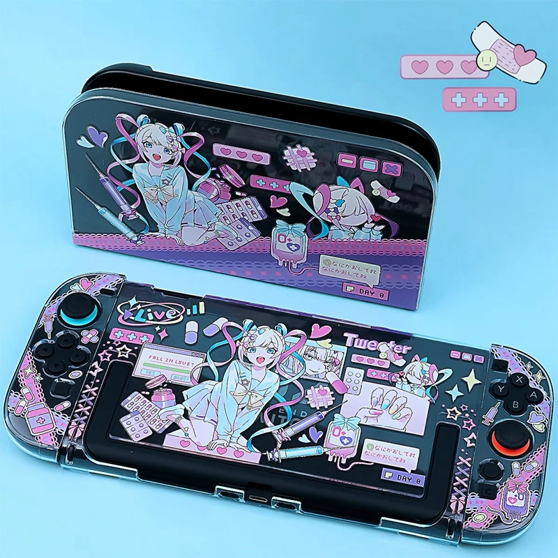 Anime Crystal Protective Case dla Nintendo Switch 2 JoyCons Shell Hard PC Cover Dock Case dla Switch 2 2025 Game Console — zdjęcie produktu 2