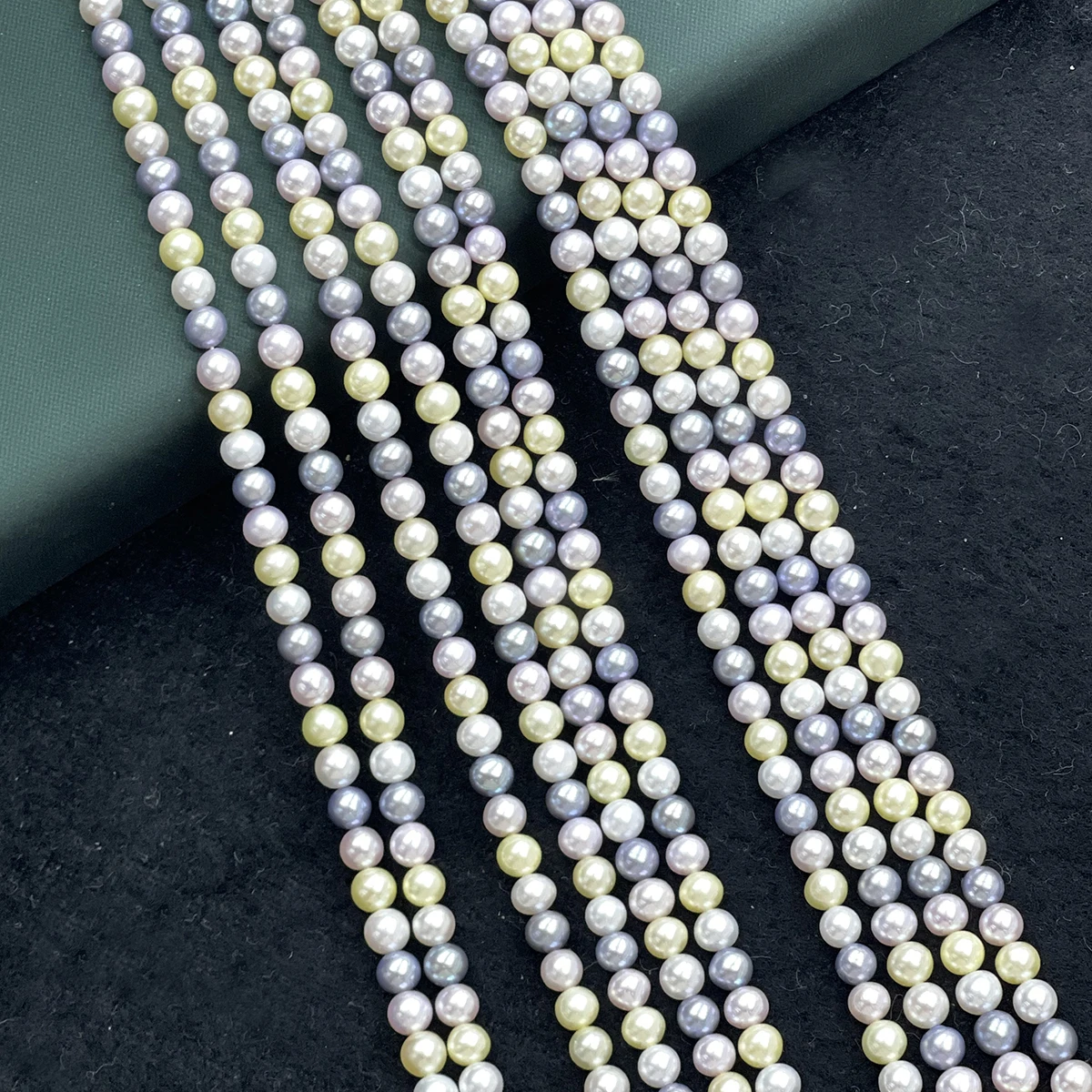 4-5mm Natural Freshwater Pearl Multicolor Macaron Bead String Make Supplies Necklace Bracelet Jewelry Earring Accessories Women