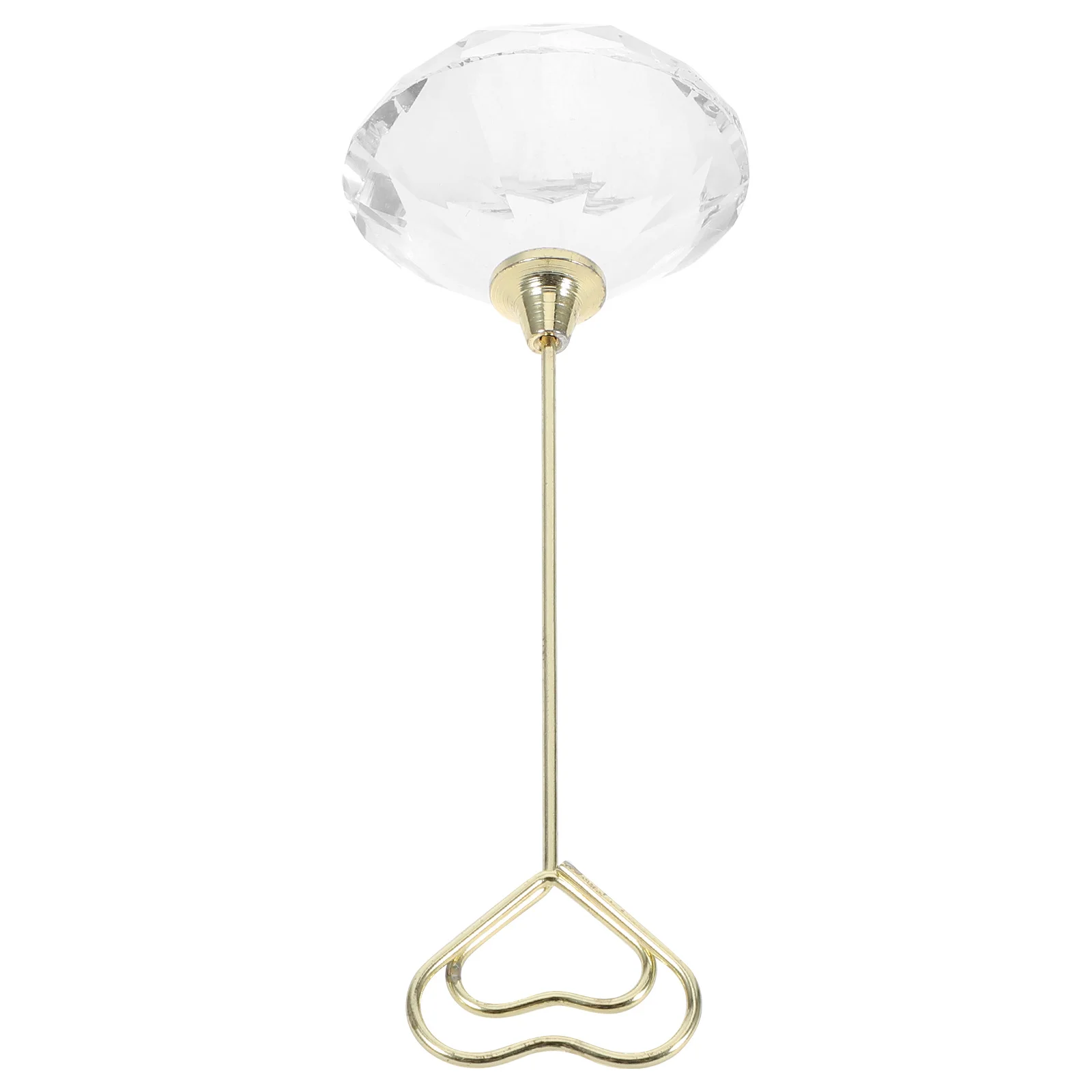 Crystal Photo Clip Decorative Table Number Stand Heart Note Holder Cute Memo Clamp for Wedding Office Desk Decor