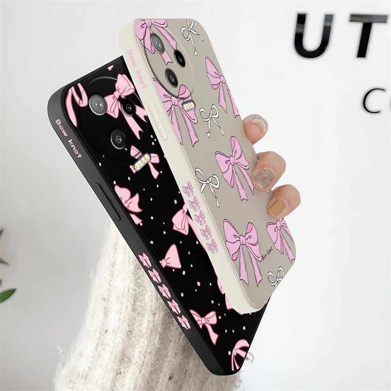 Korean Cute Bow knot Soft Silicone Phone Case For Infinix Note 10 11 12G 96 30 8 Pro NFC 8I X693 12G 88 X695 Shockproof Cover