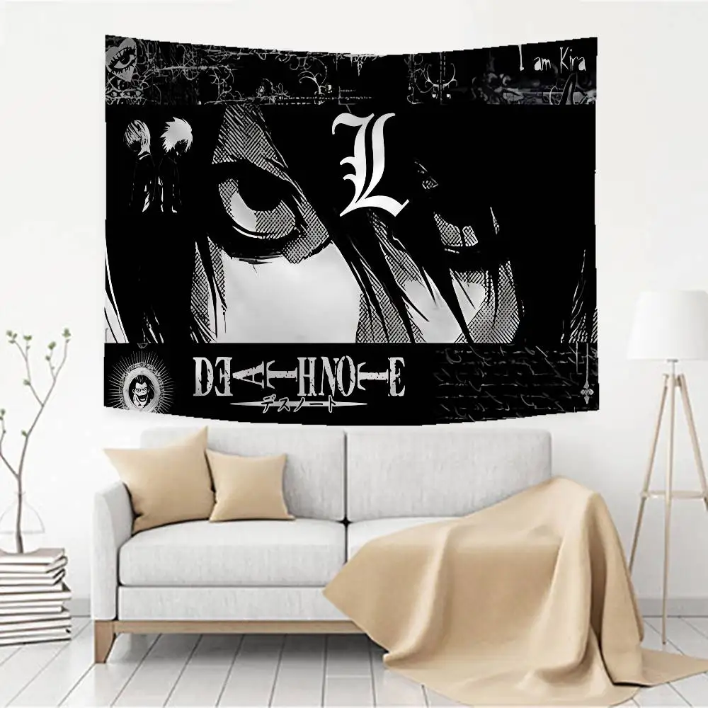 Death Note Anime Hippie Wall Hanging Tapestries Bohemian Wall Tapestries Mandala INS Home Decor