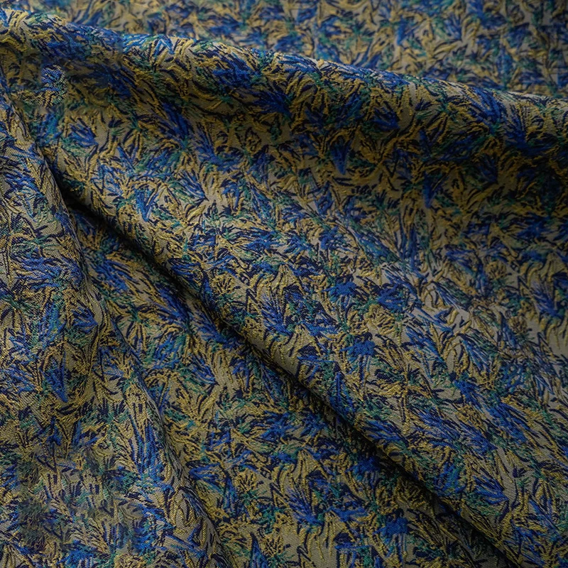 1 meter Classic Retro Embossed Yarn Dyed Jacquard Fabric Oil Painting Style Spring Autumn Dress Diy Sewing Fabric