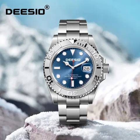 Automatic Mechanical Movement Watch Men Luxury Stainless Steel Sapphire Glass Luminous Waterproof 30M Business Dress Watch Gift