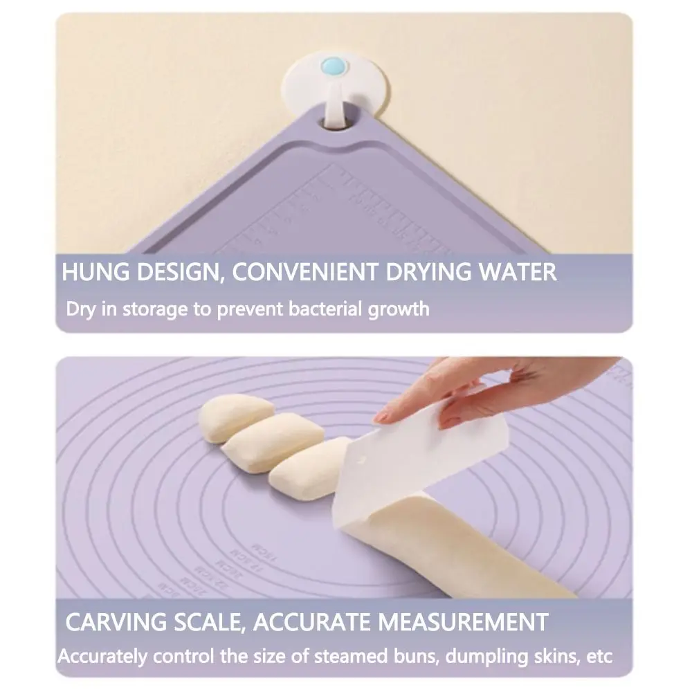 

Non-stick Kneading Rolling Pads Reusable Heat-resistant Pastry Kneading Mat Rectangle with Scale Rolling Dough Pads