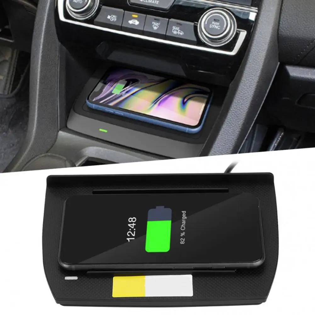 15W Intelligent Car Wireless Fast Charger Charging Plate Induction Car Phone Fast Charger For Honda Civic 10th 16-21