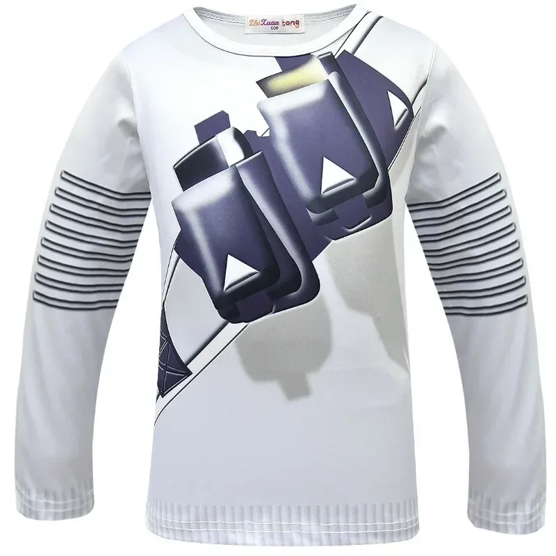 2025 NewKids Cosplay Boys Costume DJ Interesting Costumes LED Mask Fortnites Suit Music Halloween P ly97