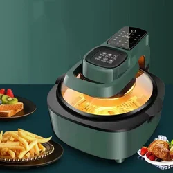 Air Electric Grill Visible Glass Cover Oven Multi-function 6 Liters Large Capacity Air Fryer Accessories Deep Fryer Oil Free Low