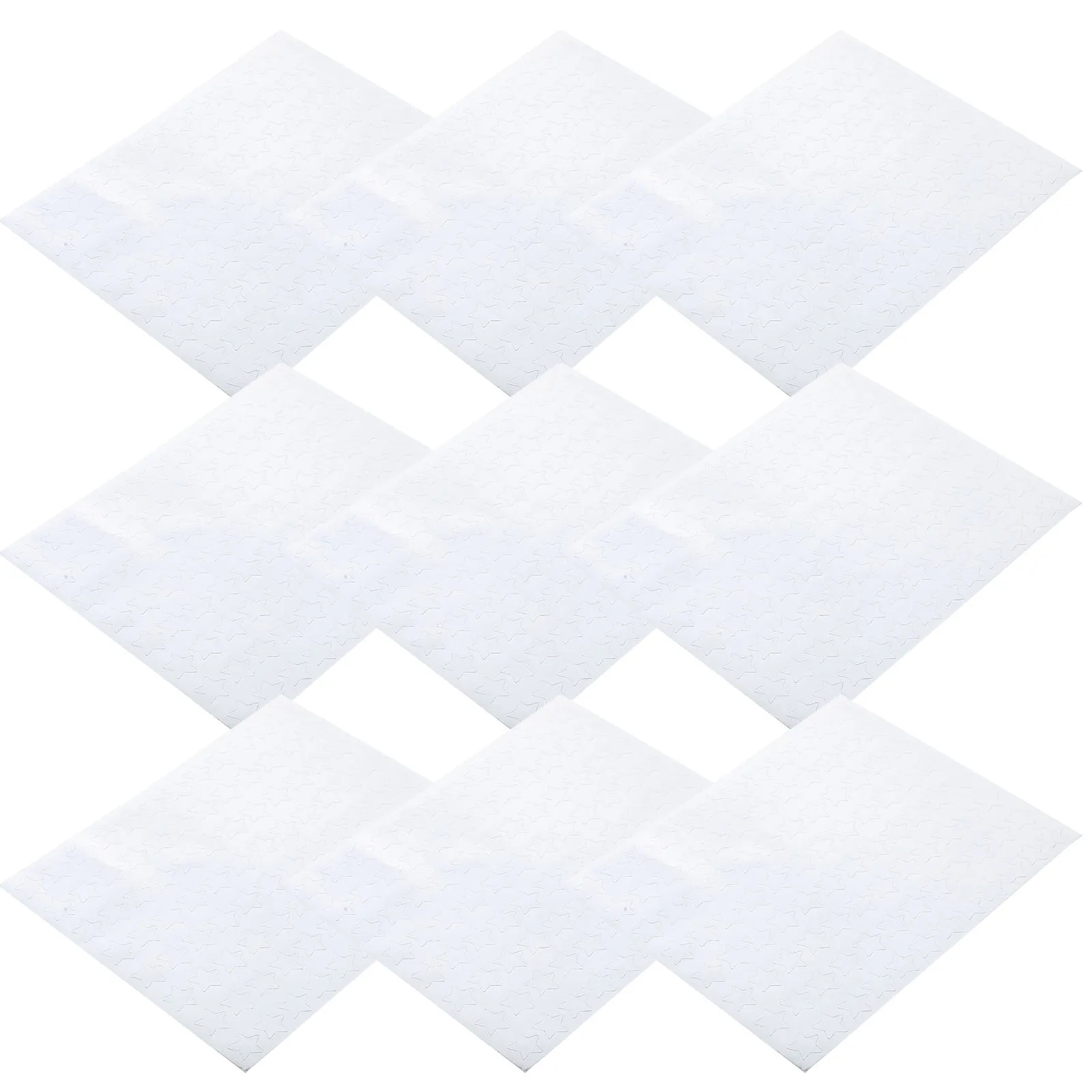 

10 Sheets Home Star Aluminum Foil Label Sticker Mini Stickers Shape Desktop Silver Self-adhesive Five-pointed