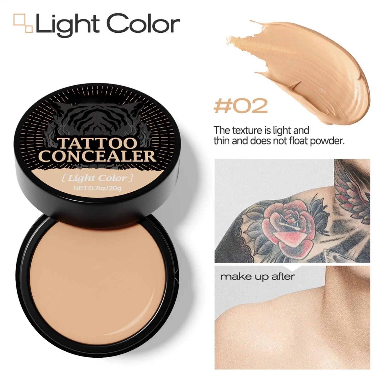 Tattoo concealer cream waterproof and sweatproof natural and skin-friendly suitable for all skin types and non-sticky