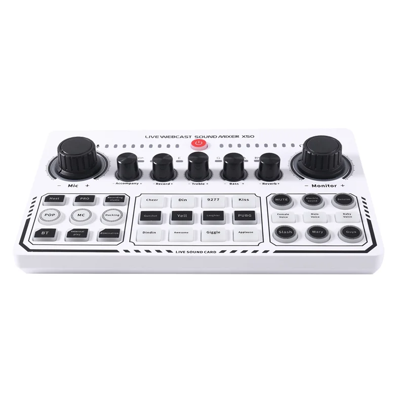 New!X50 Professional Recording Studio Sound Cards Live Broadcast Audio Mixer Interface Ound Card For Live Broadcast