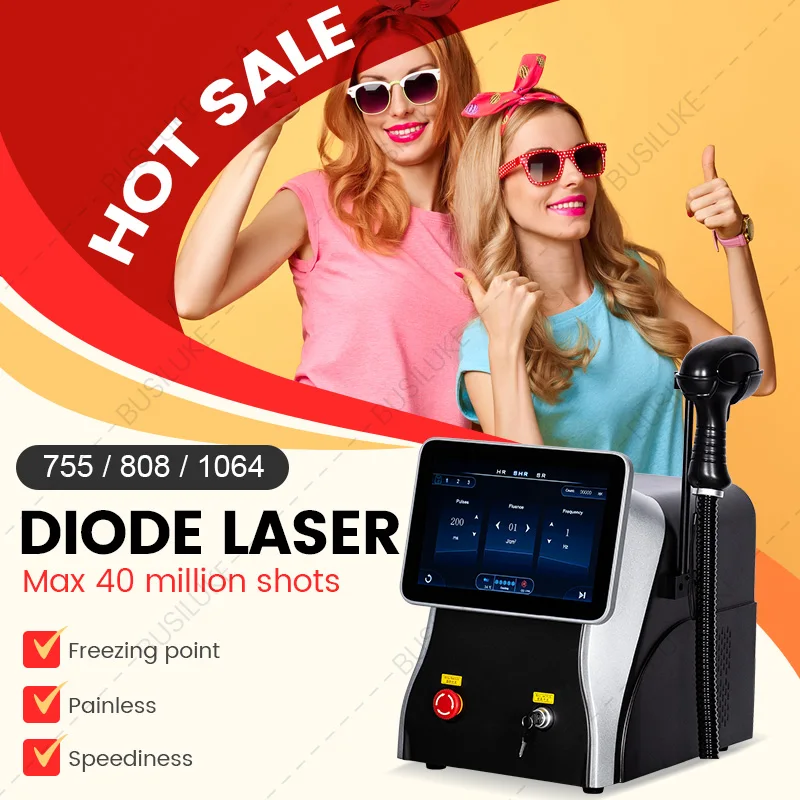 

4000W 808nm Diode Laser Hair Removal Machine 3 Wavelength Alexandrite Ice Point Permanent Painless For Full Body Underarm Salon