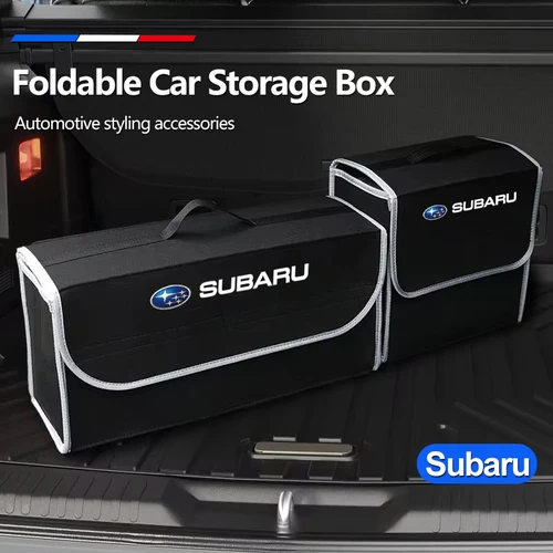 Imagen 2 del producto Caja organizadora de maletero de coche, bolsa de almacenamiento de gran capacidad para Subaru STI XV Outback Smart Crosstrek Levorg WRX 2006 Ascent Tribeca