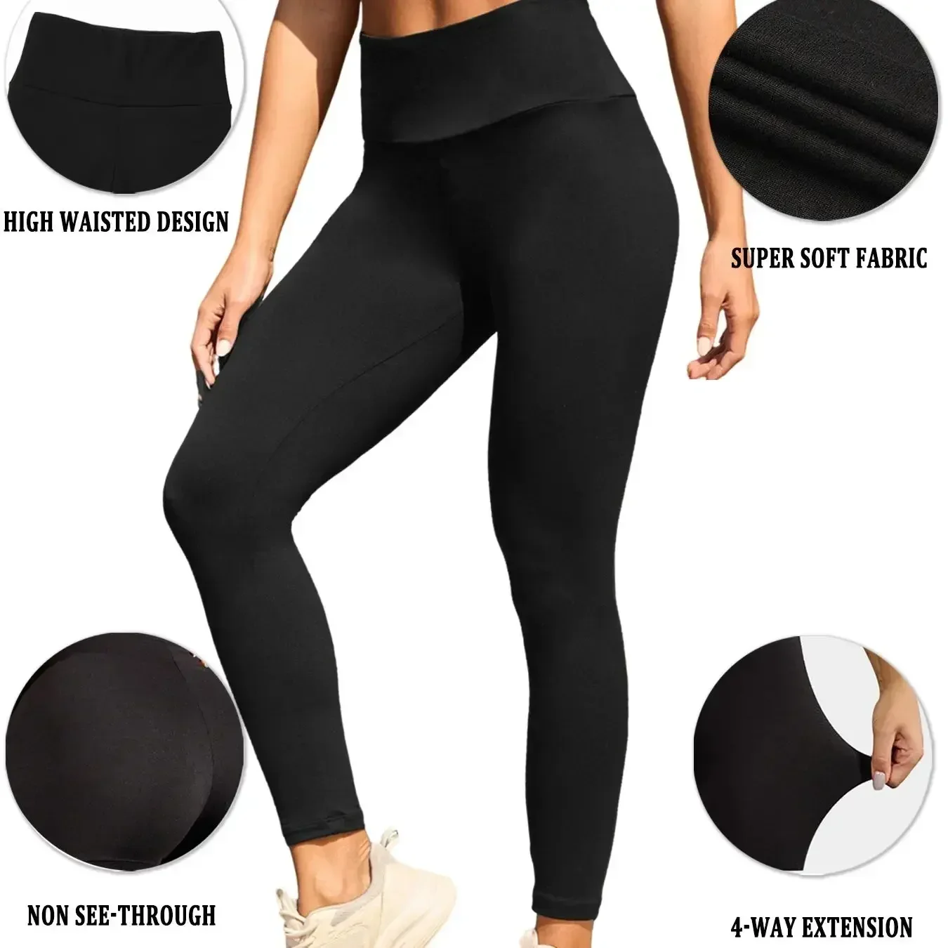 Leggings super doux pour femmes, taille haute, contrôle du ventre, pas transparent, entraînement, Yoga, course à pied, athlétique, Push-Up, gymnastique, Fitness