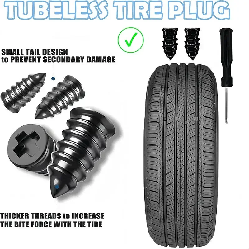Emergency Tire Repair Kit Quick Puncture Fix Tool Instant Plug Patch Kits For Car Truck Motorcycle Electric Vehicle Tires