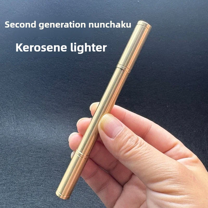 The Second Generation Nunchaku Lighter，Cylindrical Creative Plate Dragon Stick Small Portable Outdoor Ignition Tool，wholesale