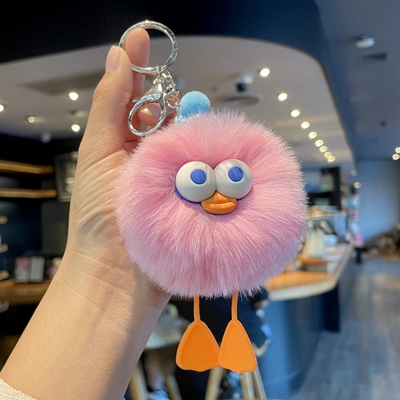 Adorable Plush Keychain Cartoon Animals Key Ring Bag Charms Pendant for Keys Purses Backpacks Accessories Gift