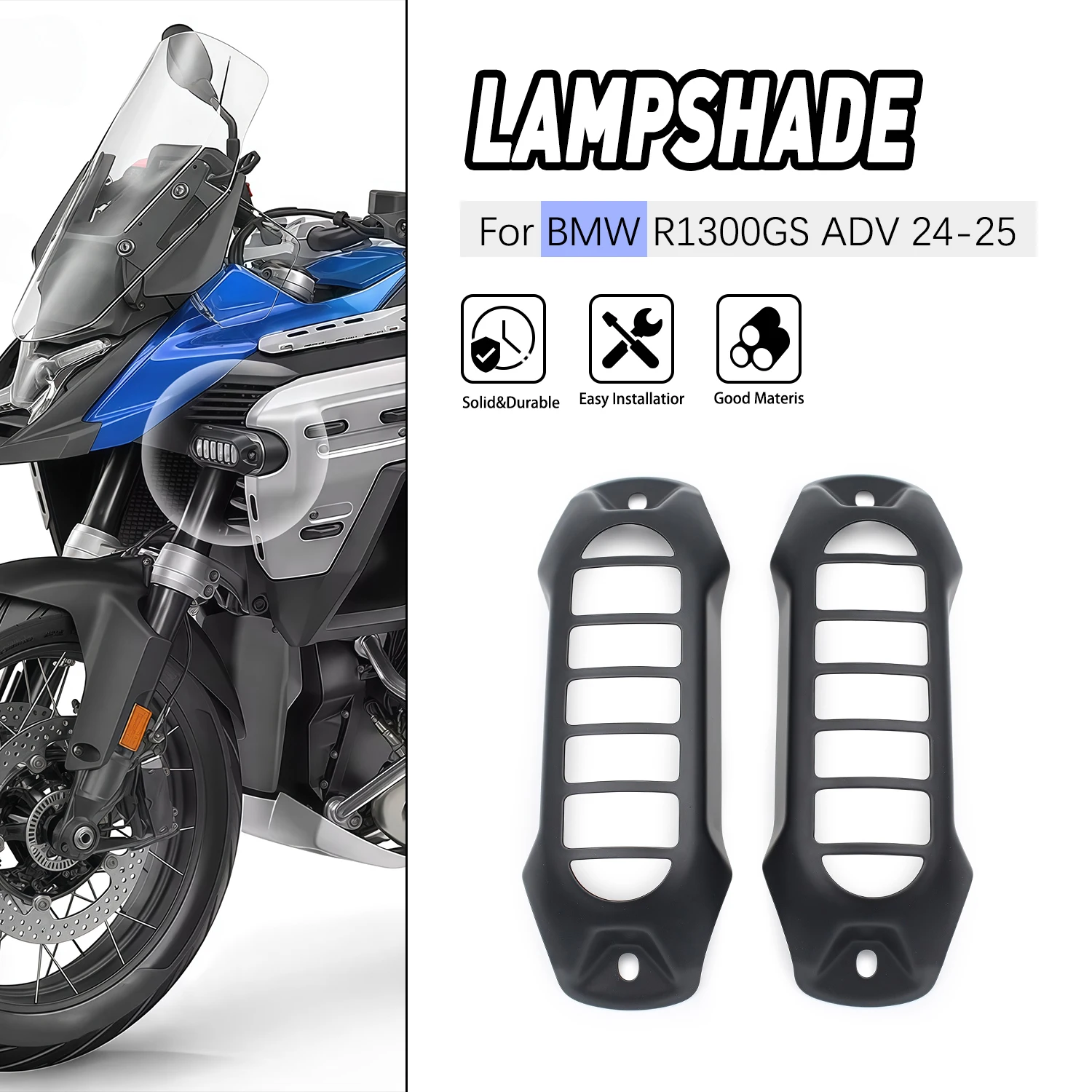 

For BMW R1300GS Adventure 2024 2025 Turning Signal Guards Grille Mesh LED Light Shell Protector