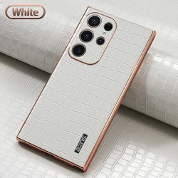 S25 S 25 5G Luxury Case For Samsung Galaxy S25 Ultra Armor Camera Protect Leather Back Cover For Galaxy S25 Plus Funda Shell