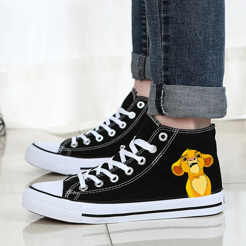 女性用ハイカットシューズ ディズニー ミニー カジュアル キャンバスシューズ ソフトボトム 漫画 オールマッチ キャンバス ホワイトシューズ メンズ キャンバスシューズ