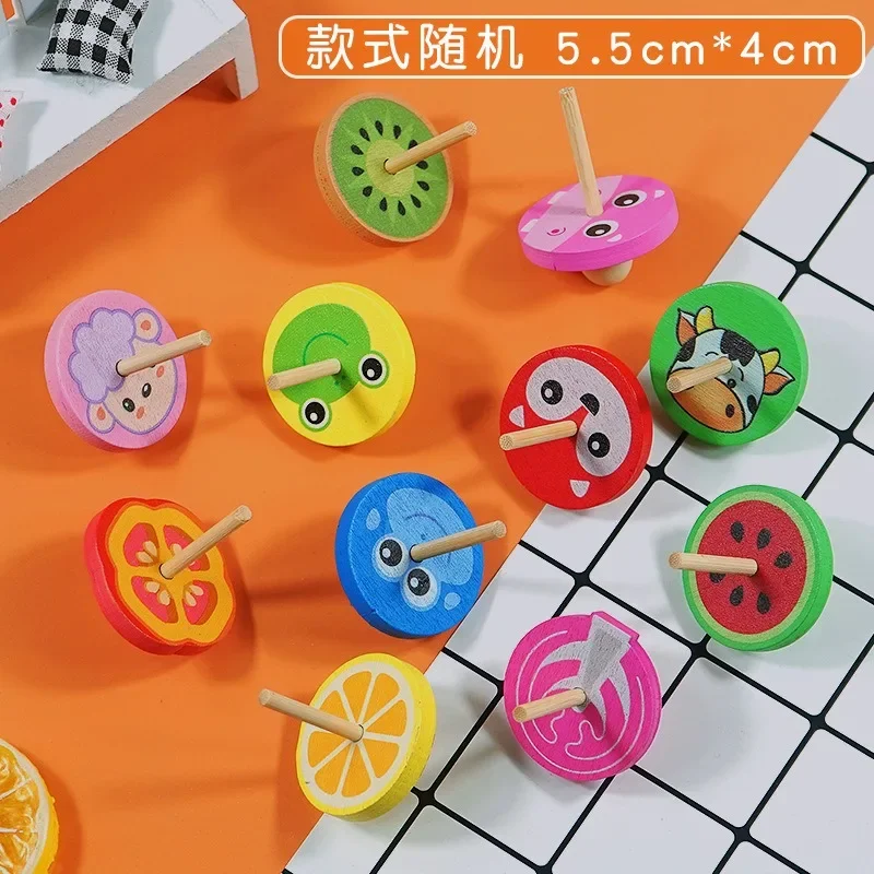 

1pc Mini Wooden Gyro Finger Game Toy for Kids Birthday Party Favors Baby Shower Gifts Creativity Hand Turning Fidget Spinner