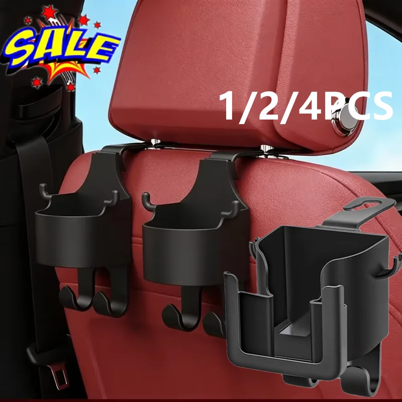 Car Supplies Seat Back Storage Rack1/2Multifunctional cup holder storage box with hookPPMaterial Beverage Phone Holder Car Mount