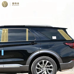 MUQSHI Pre cutting Car Exterior Body B C Window pillar PPF paint protection film TPU scratch resistant For Ford Explorer 2023