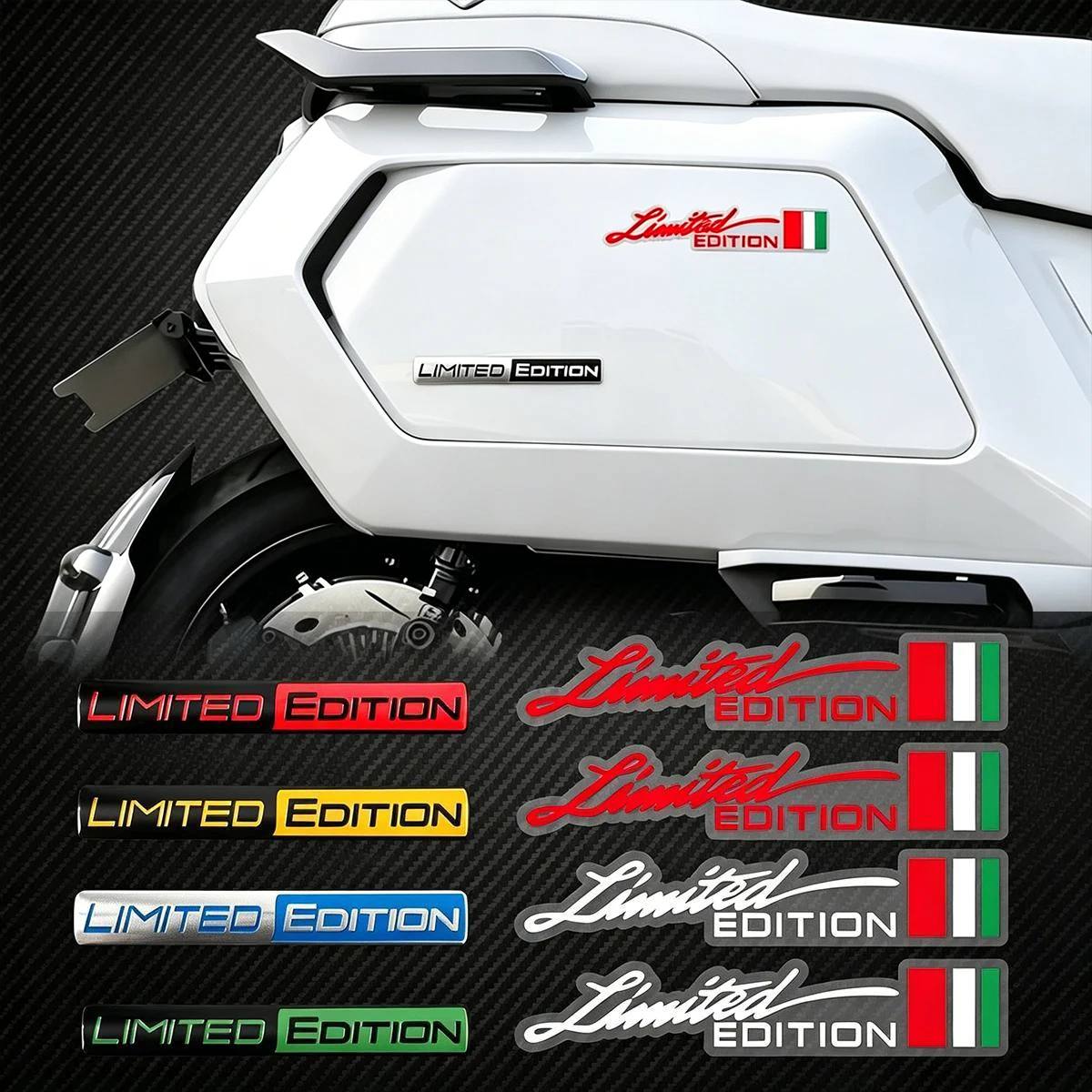 LIMITED EDITION Emblem SPEZIAL-Abzeichen 3D Aluminium-Aufkleber für Auto, Motorrad, Moto, Karosserie, Kraftstofftank, Heckbox, Kotflügel, Zubehör-Dekorationen