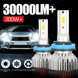 30000LM H4 LED Headlight Bulbs Canbus 300W CSP Chips H1 H7 H11 9005 HB3 9006 HB4 Car Lights 12V 4300K 6000K 8000K Turbo Lamps
