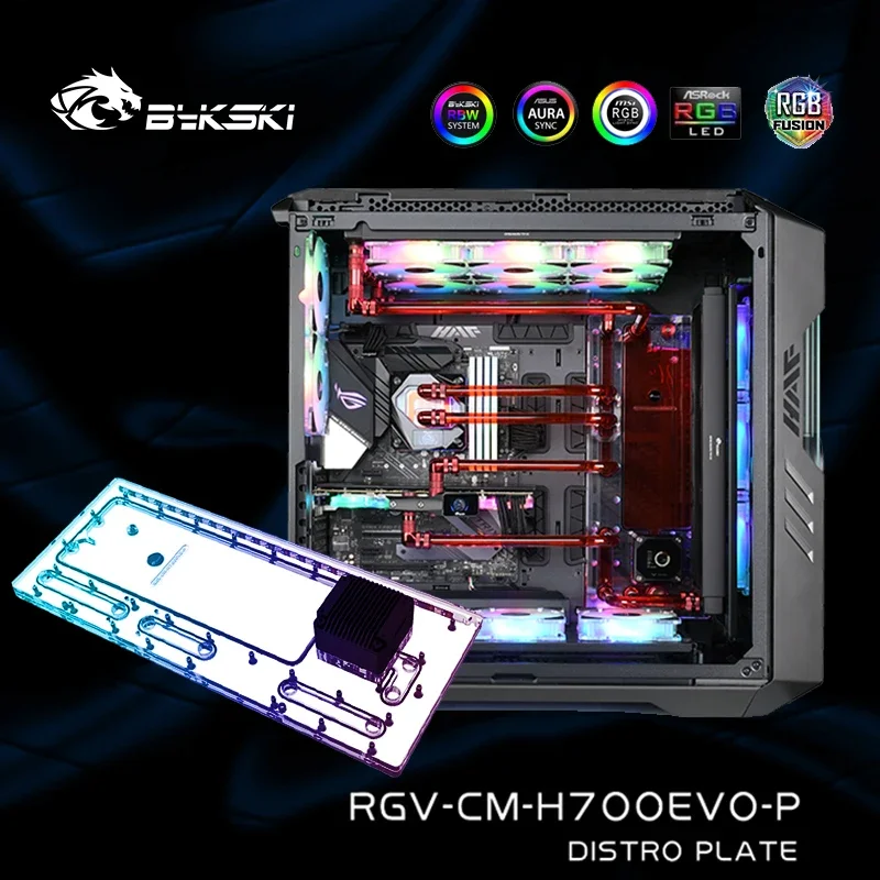 

Bykski Distro Plate Water Cooling Kit For Cooler Master HAF 700EVO,MOD Waterway Board Deflector Solution RGV-CM-H700EVO-P