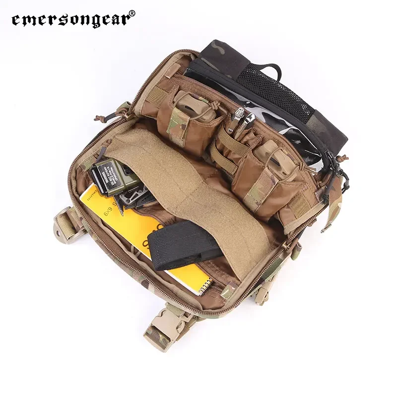 Emersongear Tattico Pettorale Recon Bag Borsa per attrezzi Gilet da combattimento Portapiatti Pannello EDC Molle Tiro Caccia Airsoft Gear Nylon