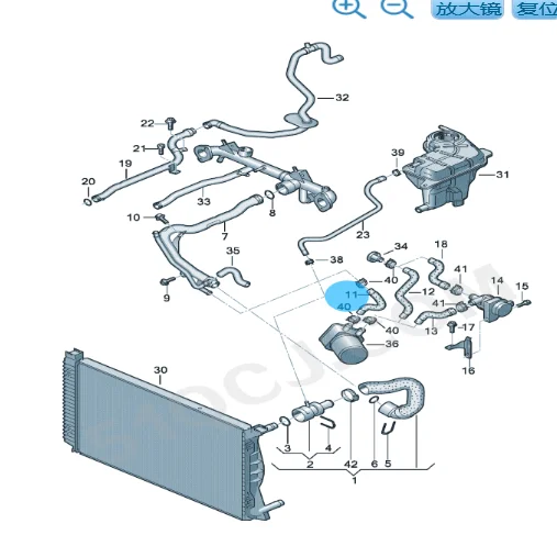 oil cooler coolant hose water pipe For Audi A4 B6 B7 A6 C5 C6 A8 3.0 BBJ 06C121058A